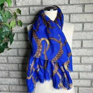 Ralph Lauren Equestrian Horse-bit Wool Wrap Scarf